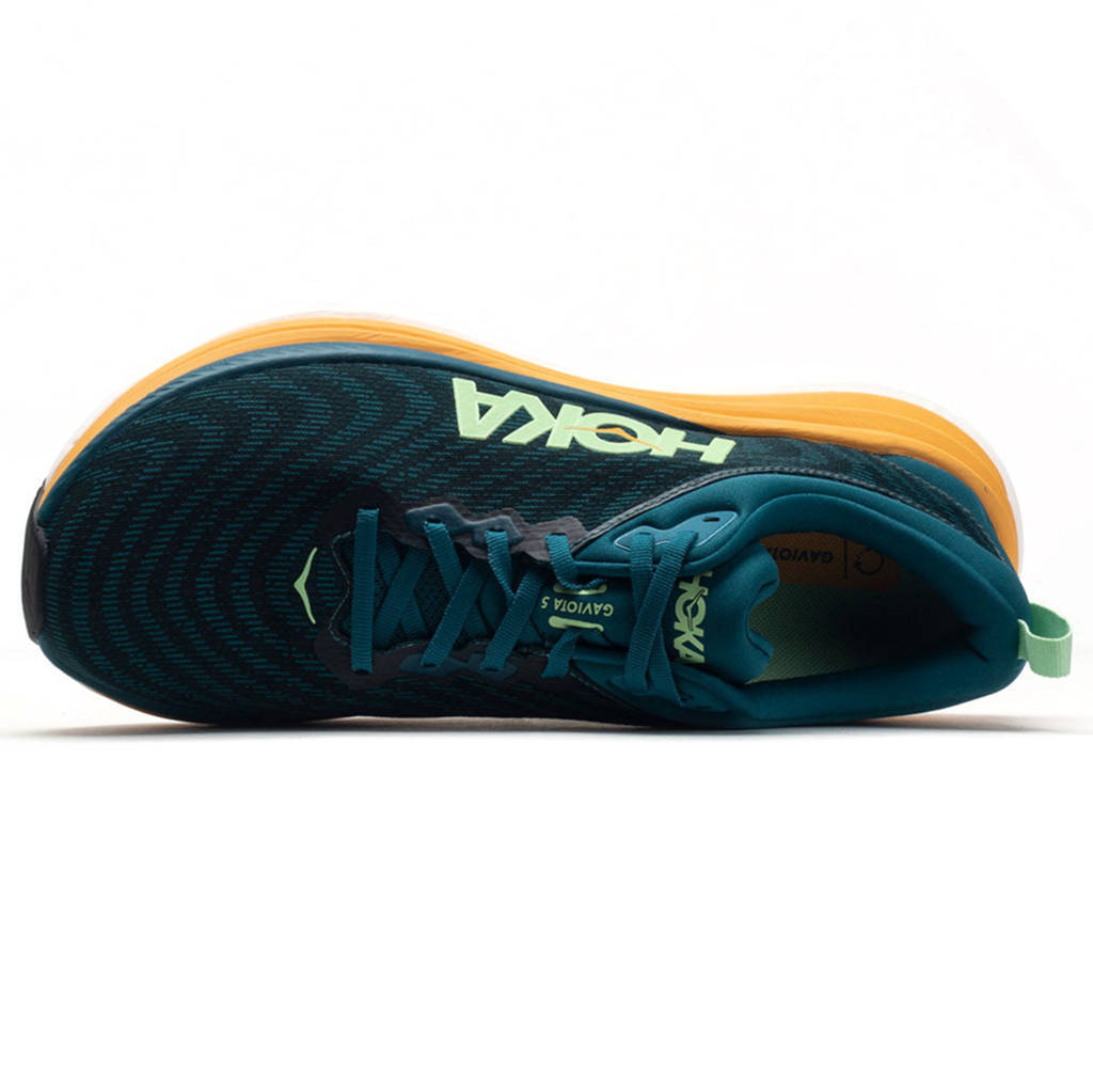 Hoka One One Gaviota 5 Textile Synthetic Mens Trainers#color_deep lagoon sherbet