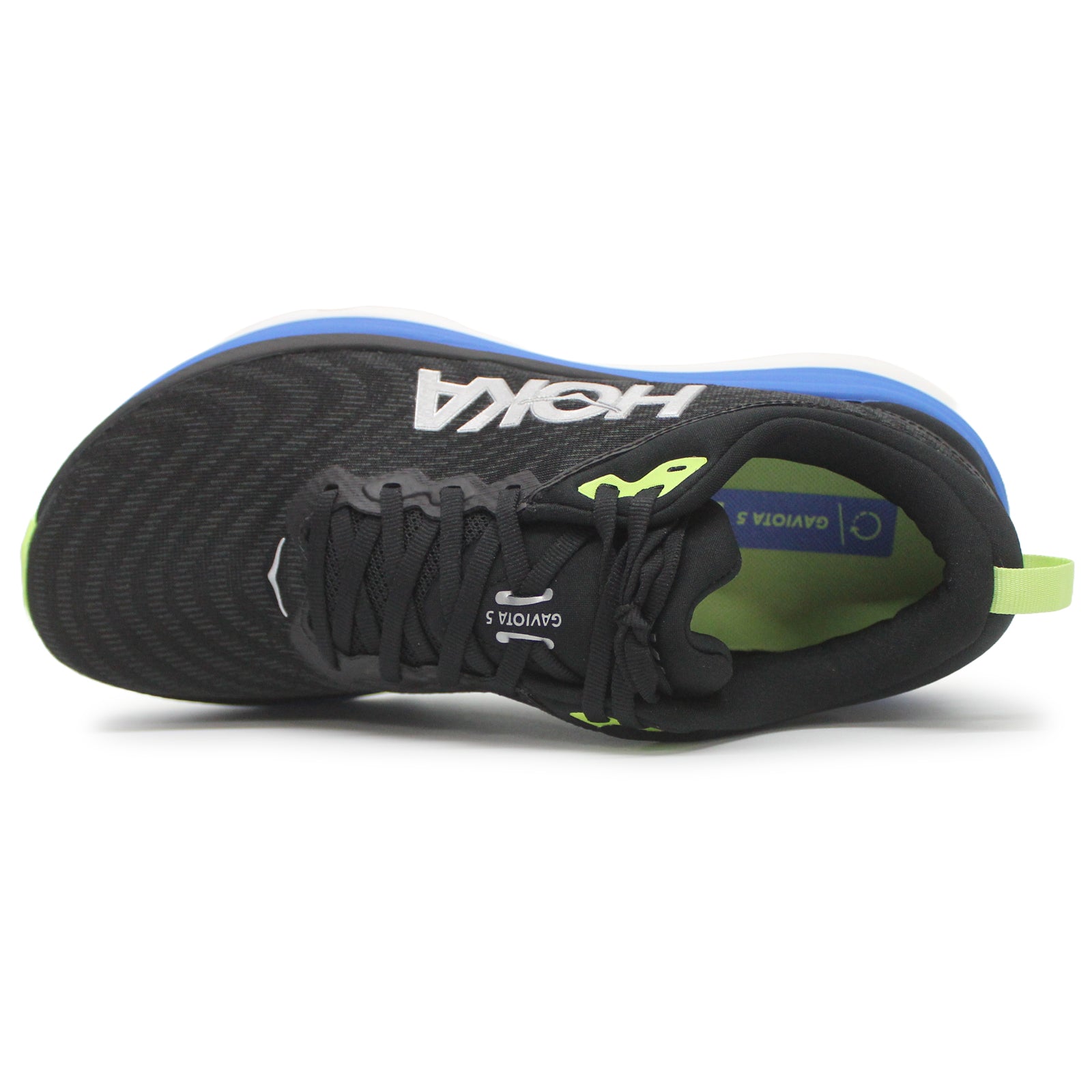 Hoka Gaviota 5 Textile Synthetic Mens Trainers#color_black electric cobalt