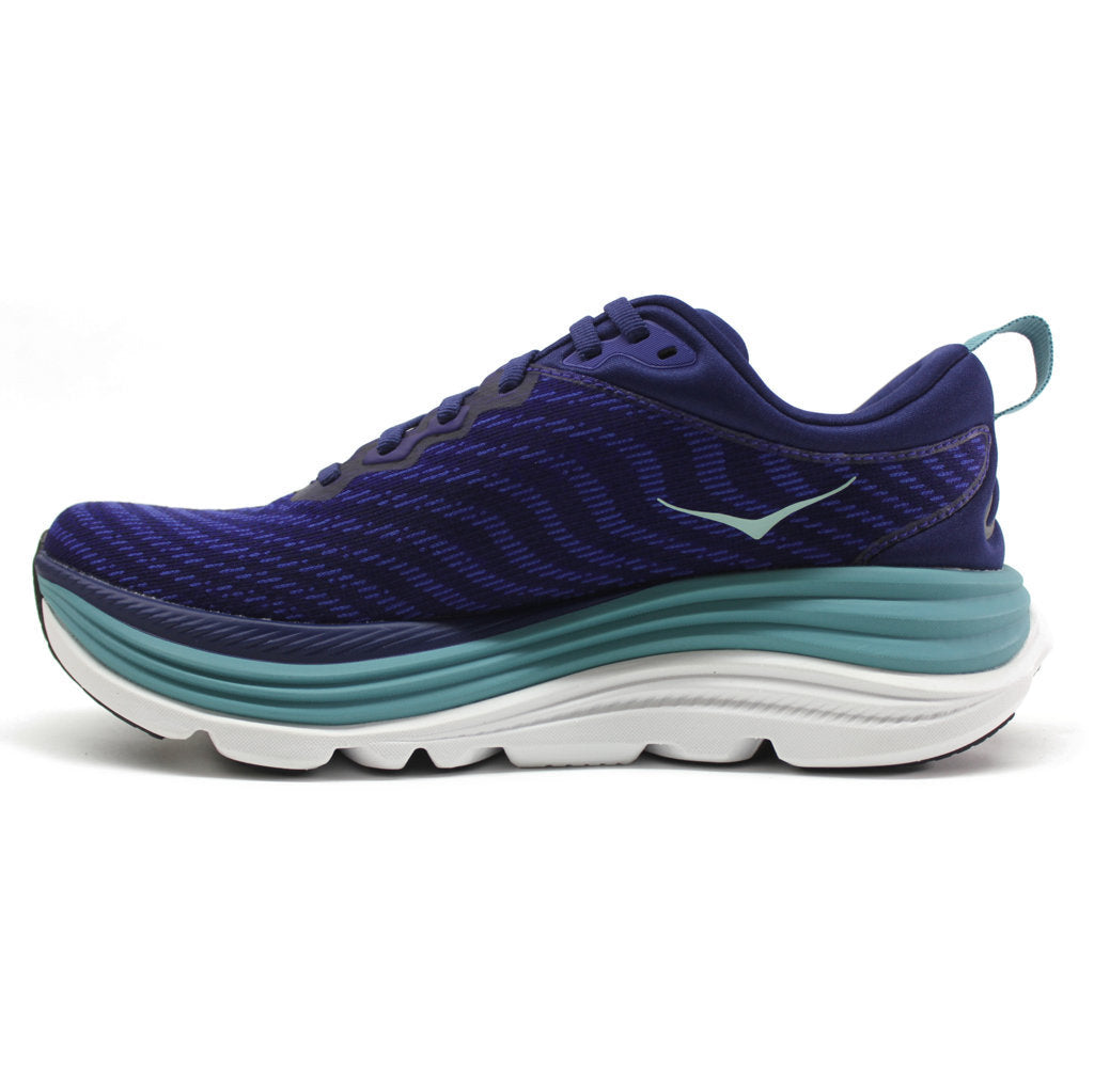 Hoka One One Gaviota 5 Textile Synthetic Womens Trainers#color_bellwether blue evening sky