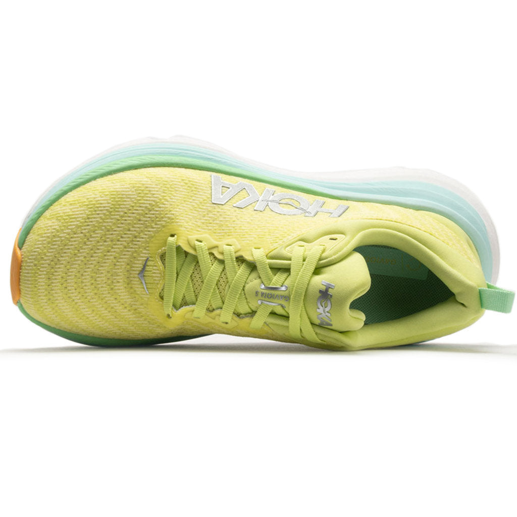 Hoka One One Gaviota 5 Textile Synthetic Womens Trainers#color_citrus glow sunlit ocean