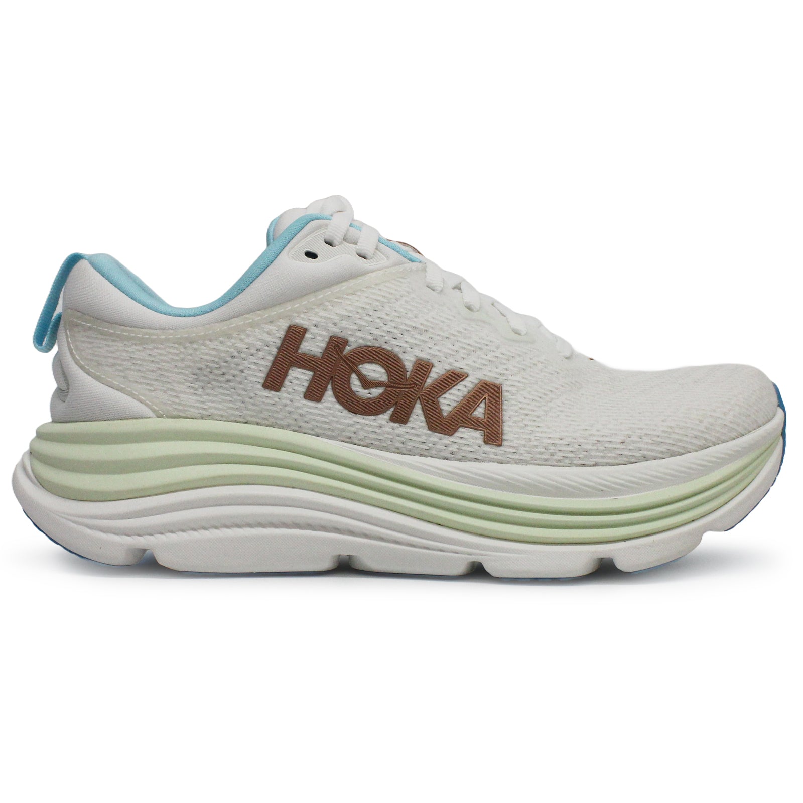 Hoka Gaviota 5 Textile Synthetic Womens Trainers#color_frost rose gold