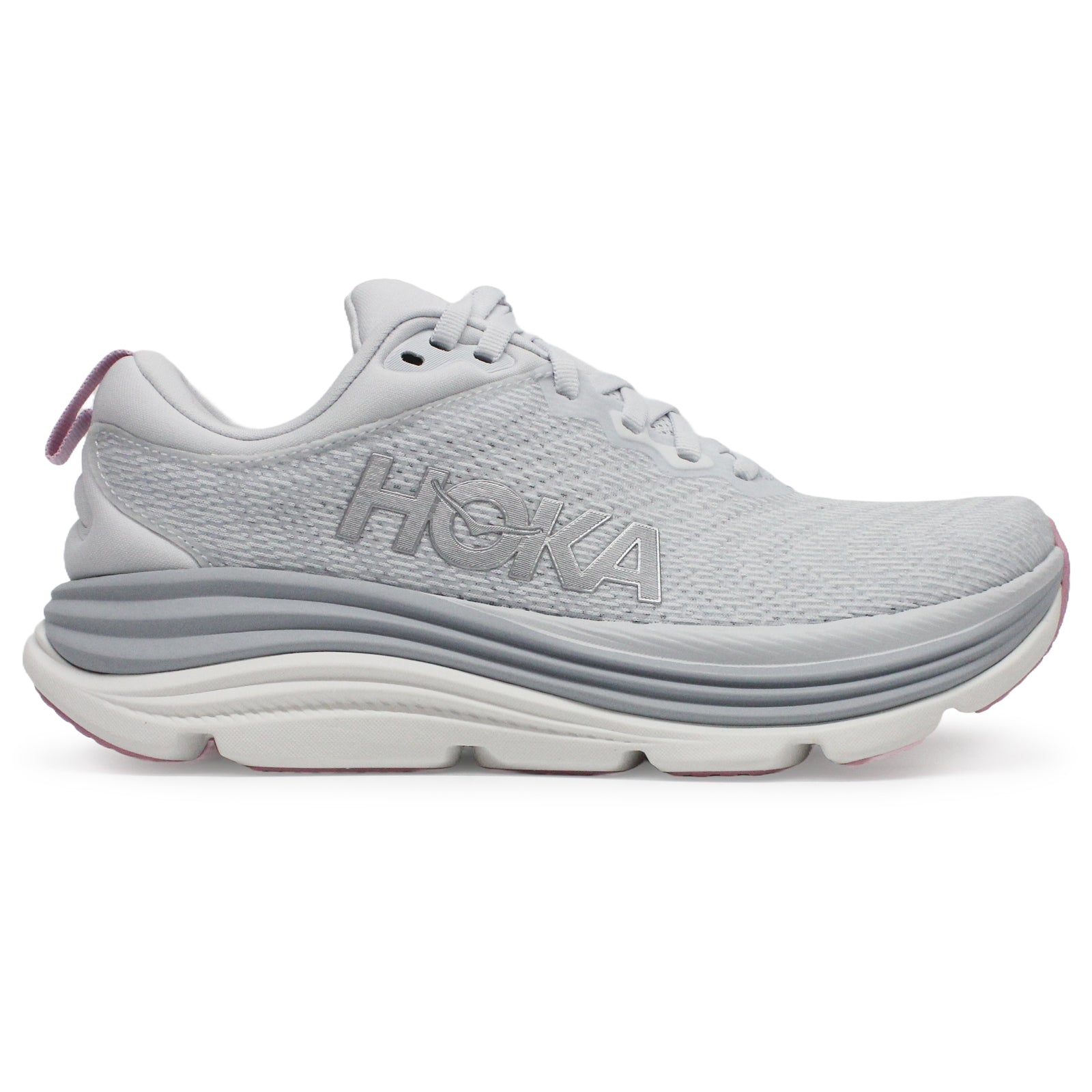 Hoka Gaviota 5 Textile Synthetic Womens Trainers#color_sea ice pink twilight