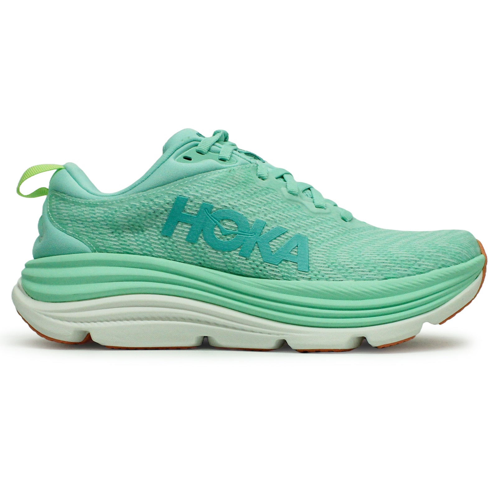 Hoka Gaviota 5 Textile Synthetic Womens Trainers#color_seafoam electric aqua