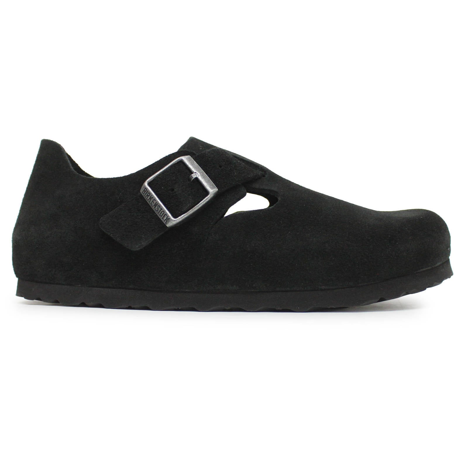 Birkenstock London BS Suede Leather Unisex Shoes#color_Black