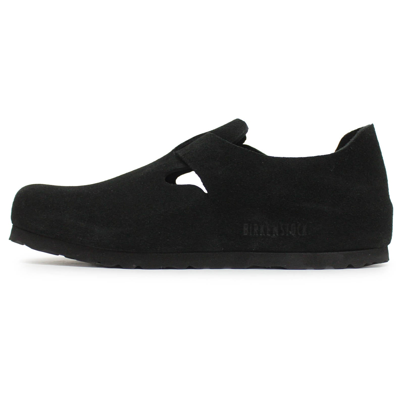 Birkenstock London BS Suede Leather Unisex Shoes#color_Black