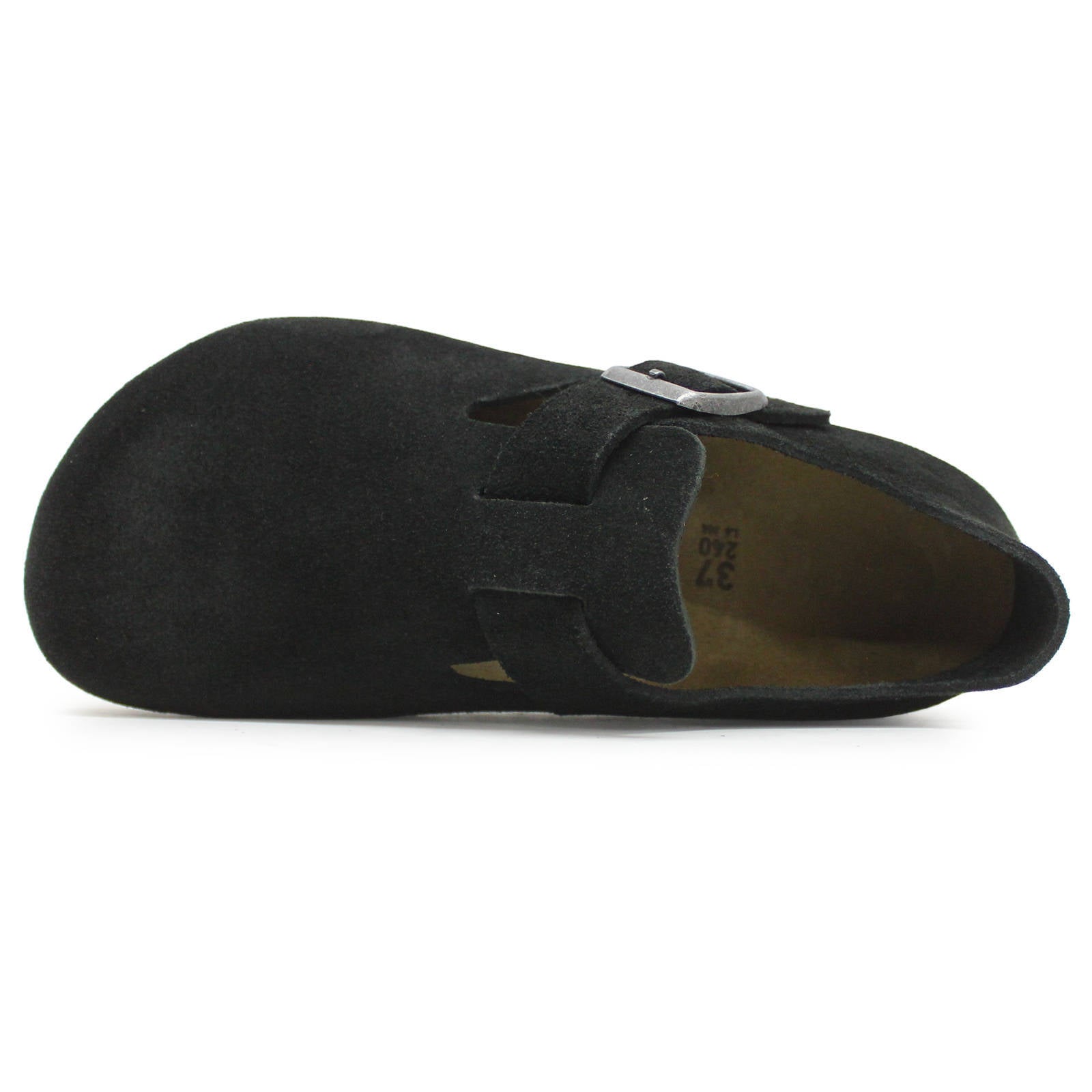 Birkenstock London BS Suede Leather Unisex Shoes#color_Black