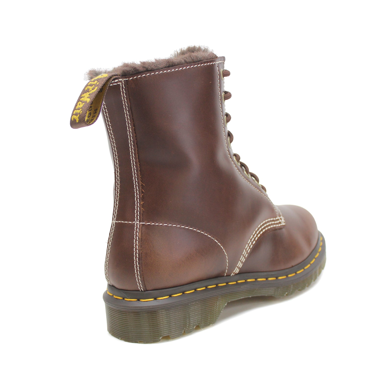 Dr. Martens 1460 Serena 30875201 Leather Womens Boots - Dark Brown - 5#color_dark brown