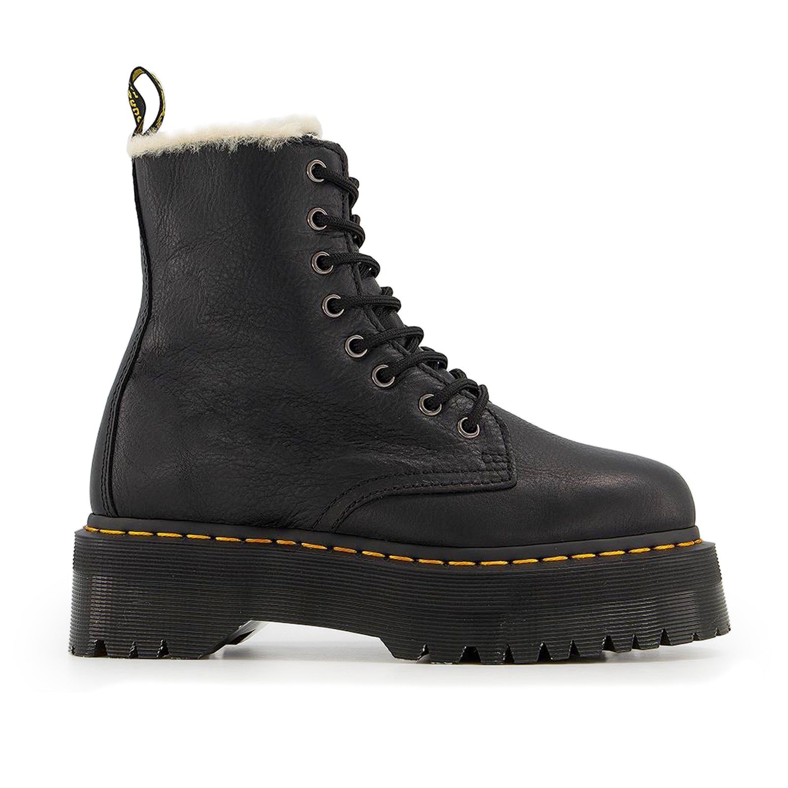 Dr. Martens Jadon FL Pisa Leather Unisex Boots#color_black