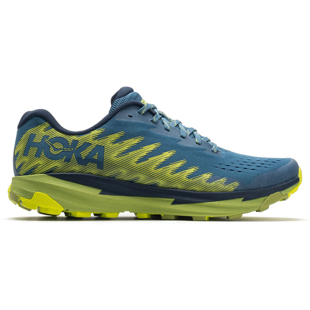 Hoka Torrent 3 Textile Synthetic Men's Running Shoes#color_bluesteel dark citron