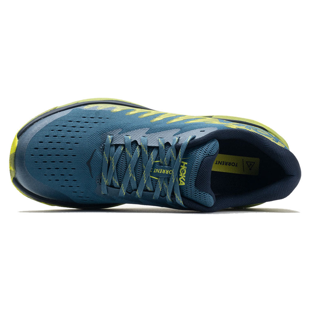 Hoka Torrent 3 Textile Synthetic Men's Running Shoes#color_bluesteel dark citron