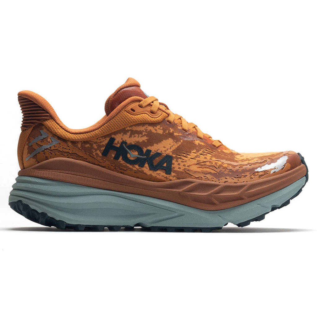 Hoka One One Stinson 7 Textile Synthetic Mens Trainers#color_amber haze amber brown