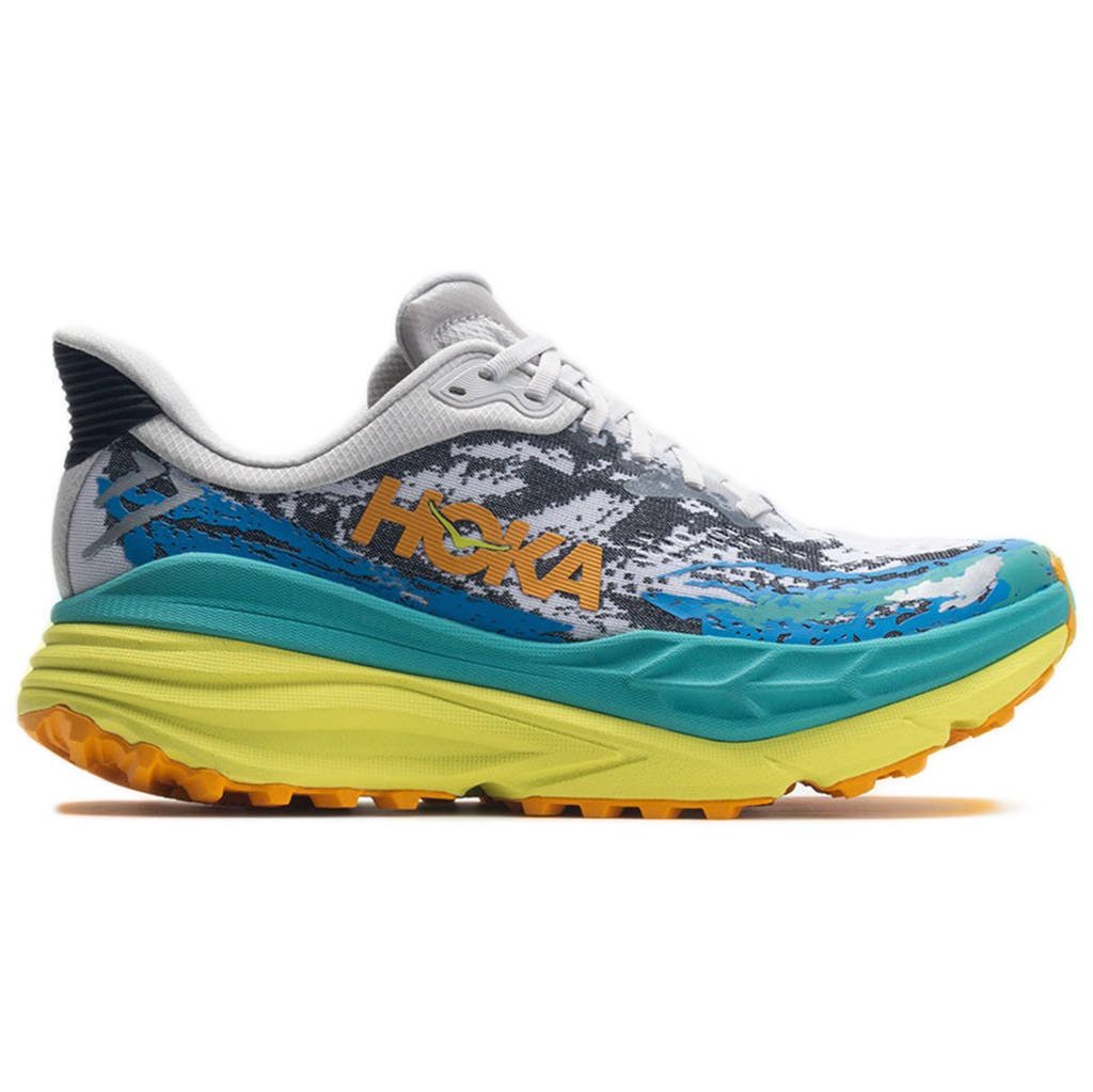 Hoka One One Stinson 7 Textile Synthetic Mens Trainers#color_white evening primrose