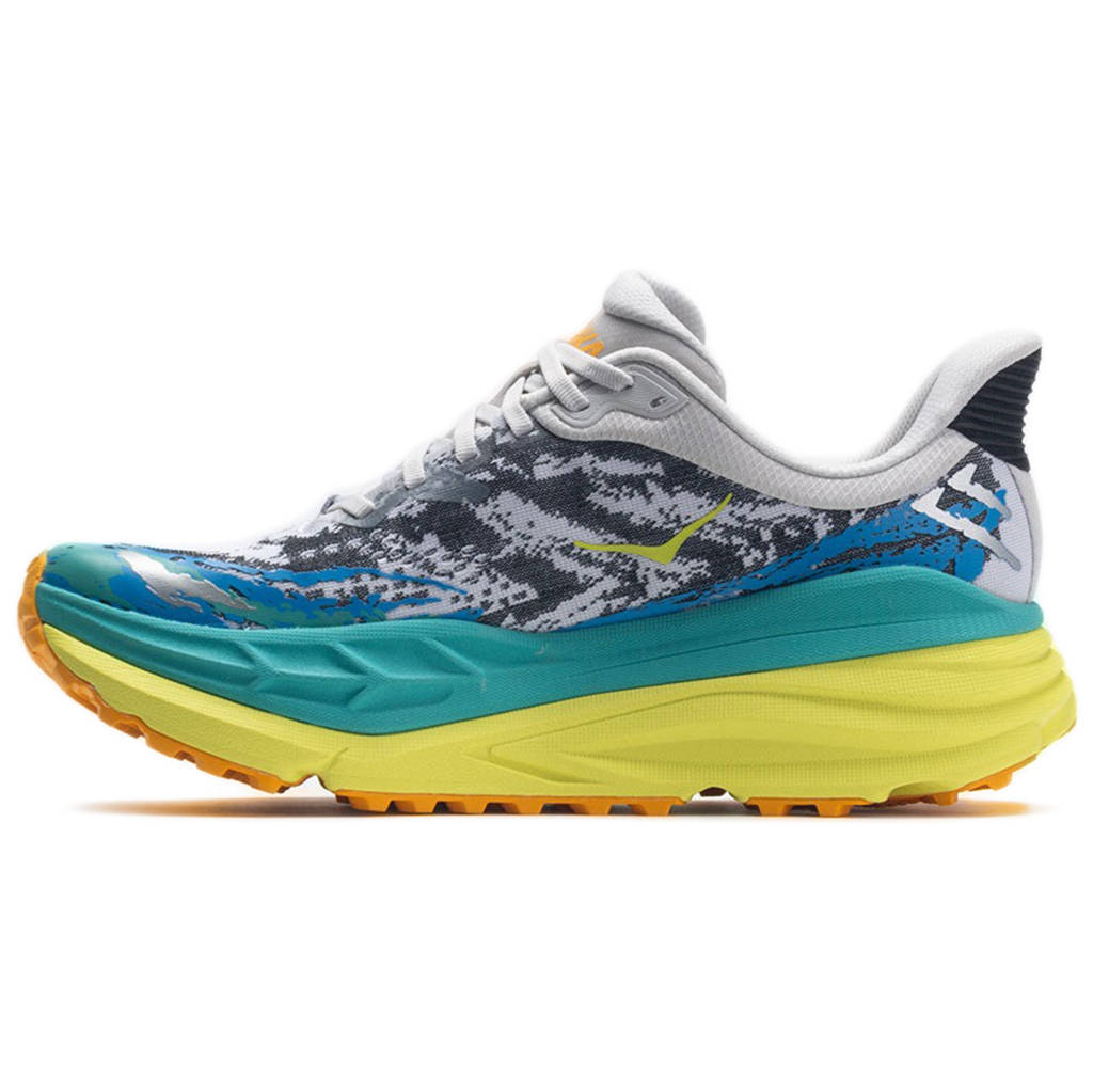 Hoka One One Stinson 7 Textile Synthetic Mens Trainers#color_white evening primrose