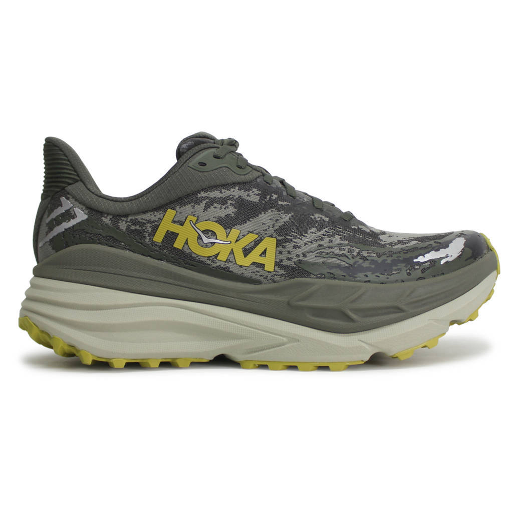 Hoka One One Stinson 7 Textile Synthetic Mens Trainers#color_olive haze forest cover