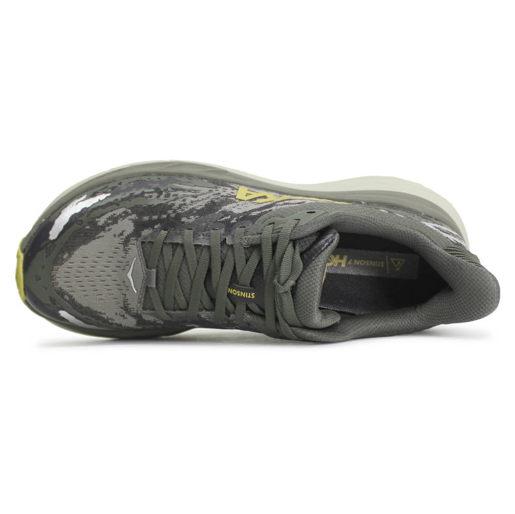 Hoka One One Stinson 7 Textile Synthetic Mens Trainers#color_olive haze forest cover