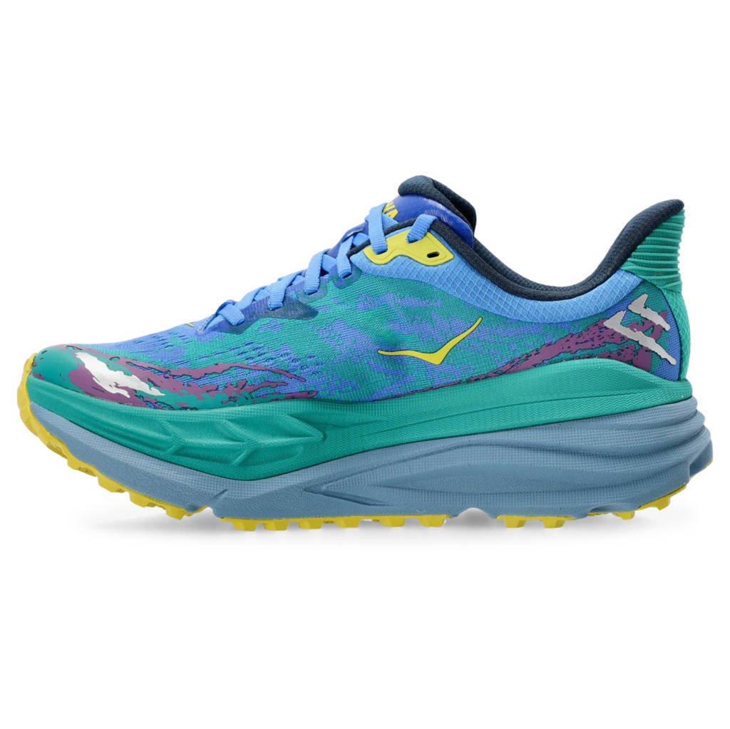 Hoka One One Stinson 7 Textile Synthetic Mens Trainers#color_virtual blue tech green