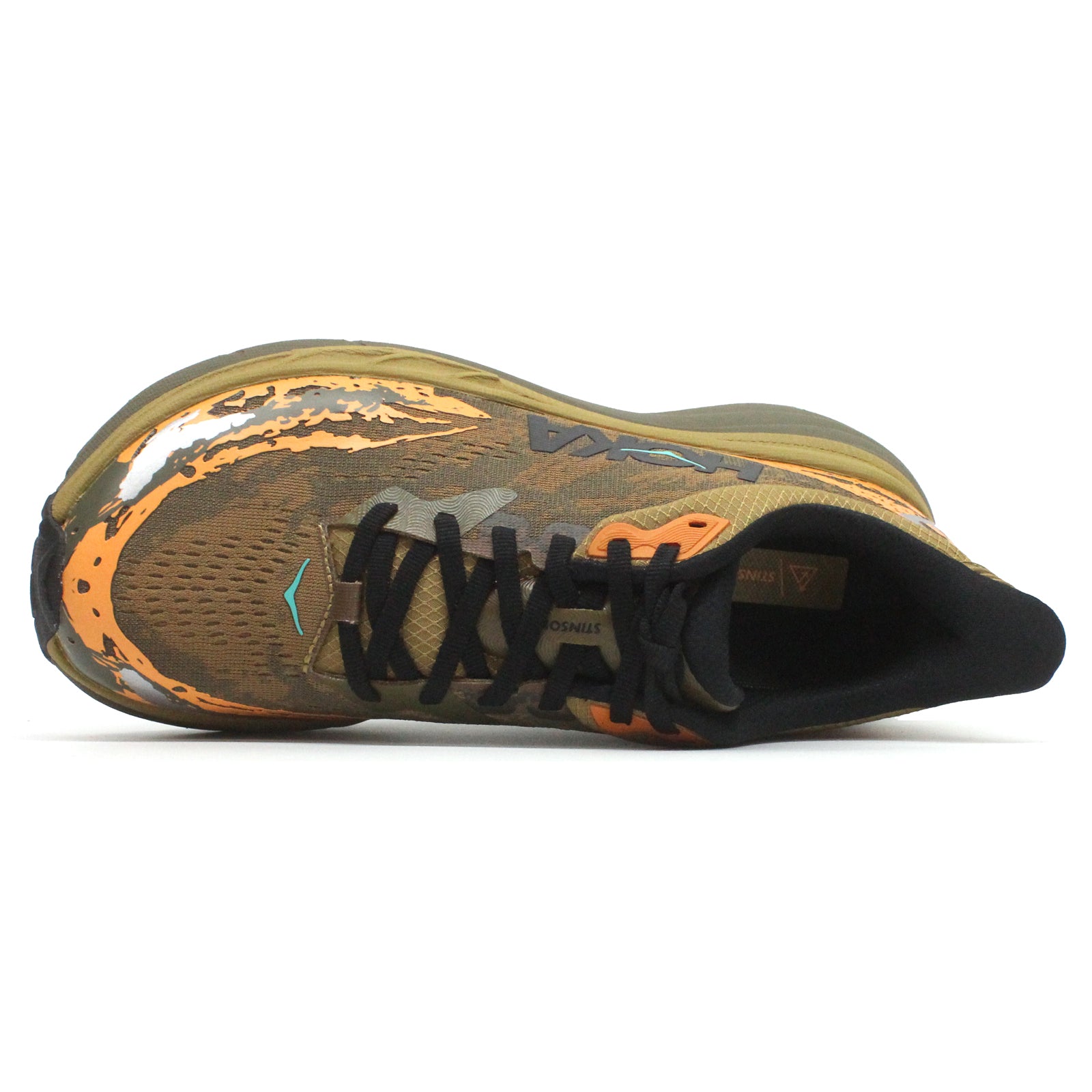 Hoka Stinson 7 Textile Synthetic Mens Trainers#color_honey antique olive