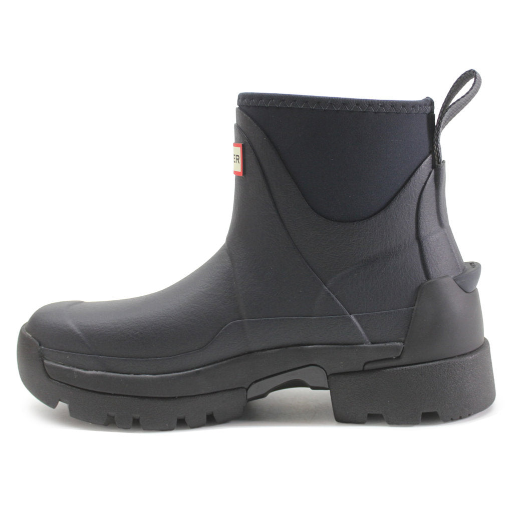 Hunter Balmoral Chelsea Neoprene Rubber Womens Boots#color_navy