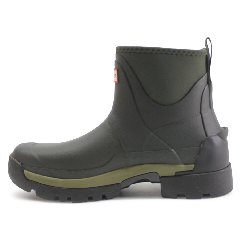 Hunter Balmoral Chelsea Neoprene Rubber Womens Boots#color_dark olive