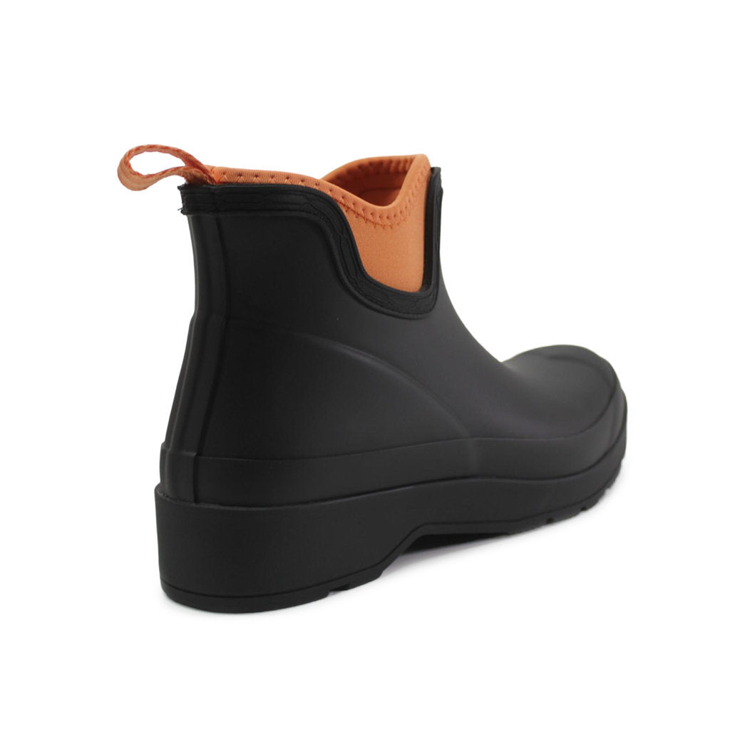 Hunter Play Chelsea Neoprene Rubber Womens Boots#color_black optimistic orange