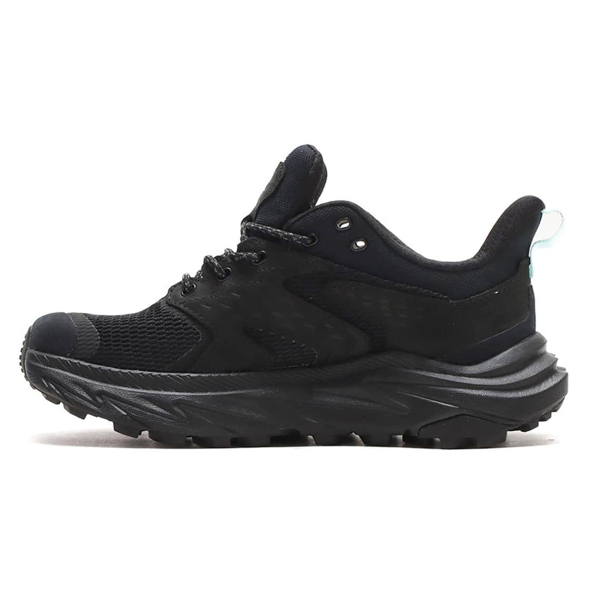 Hoka One One Anacapa 2 Low GTX Nubuck Textile Womens Trainers#color_Black Black