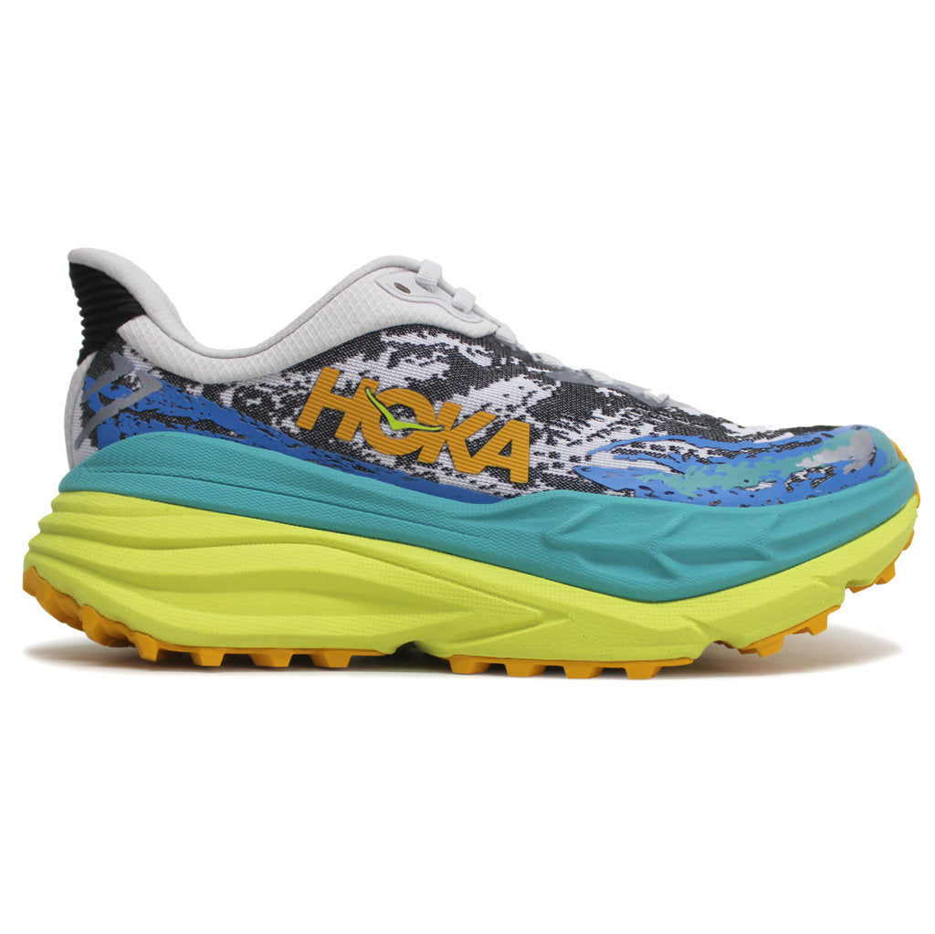 Hoka One One Stinson 7 Textile Synthetic Womens Trainers#color_white evening primrose