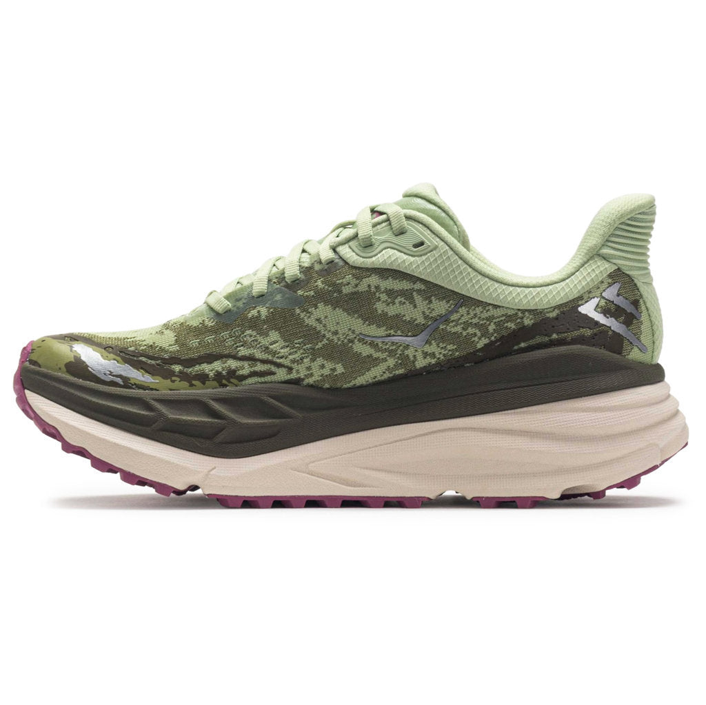 Hoka One One Stinson 7 Textile Synthetic Womens Trainers#color_seed green beet root