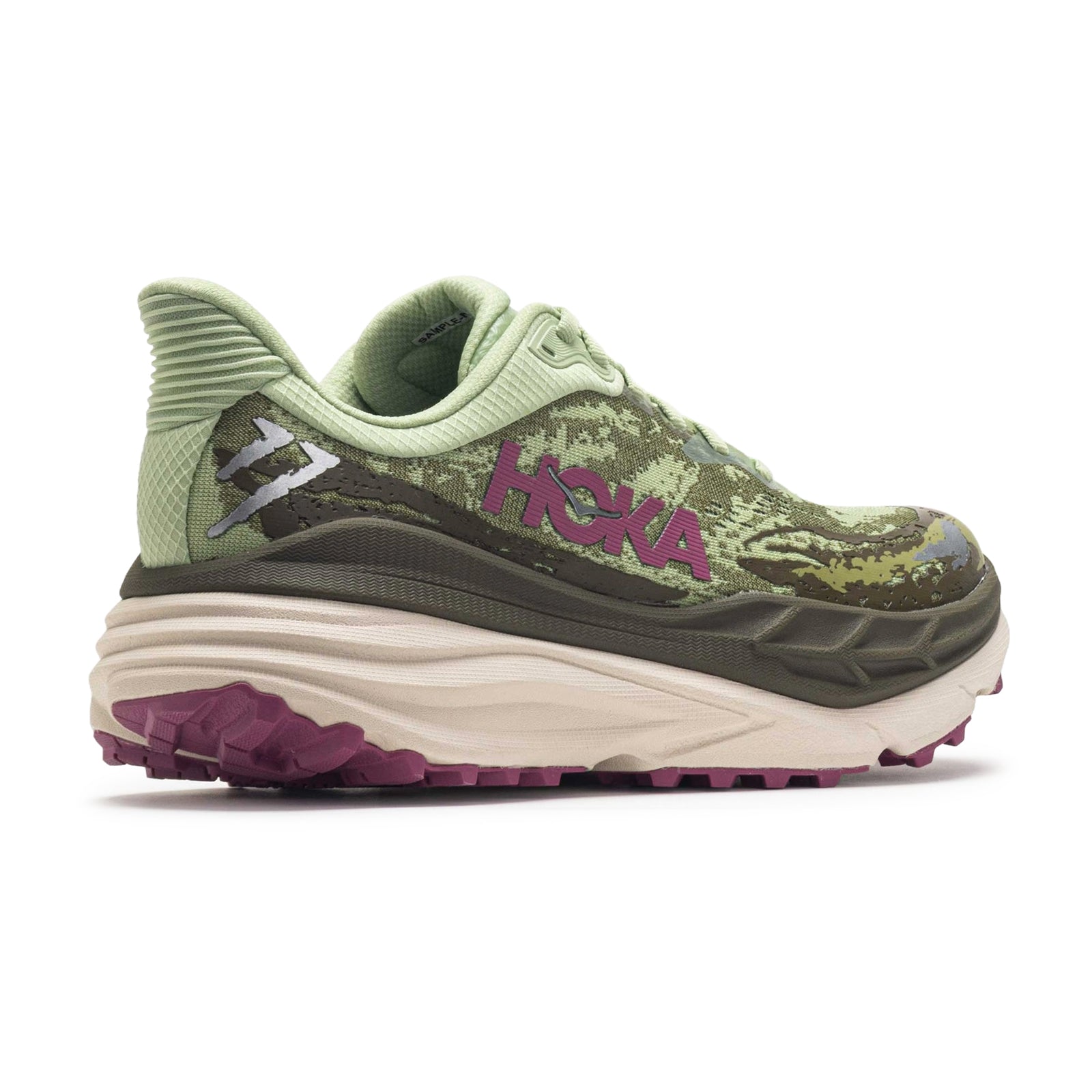 Hoka Stinson 7 1141531-SNBT Textile Synthetic Womens Trainers - Seed Green Beet Root - 5.5#color_seed green beet root