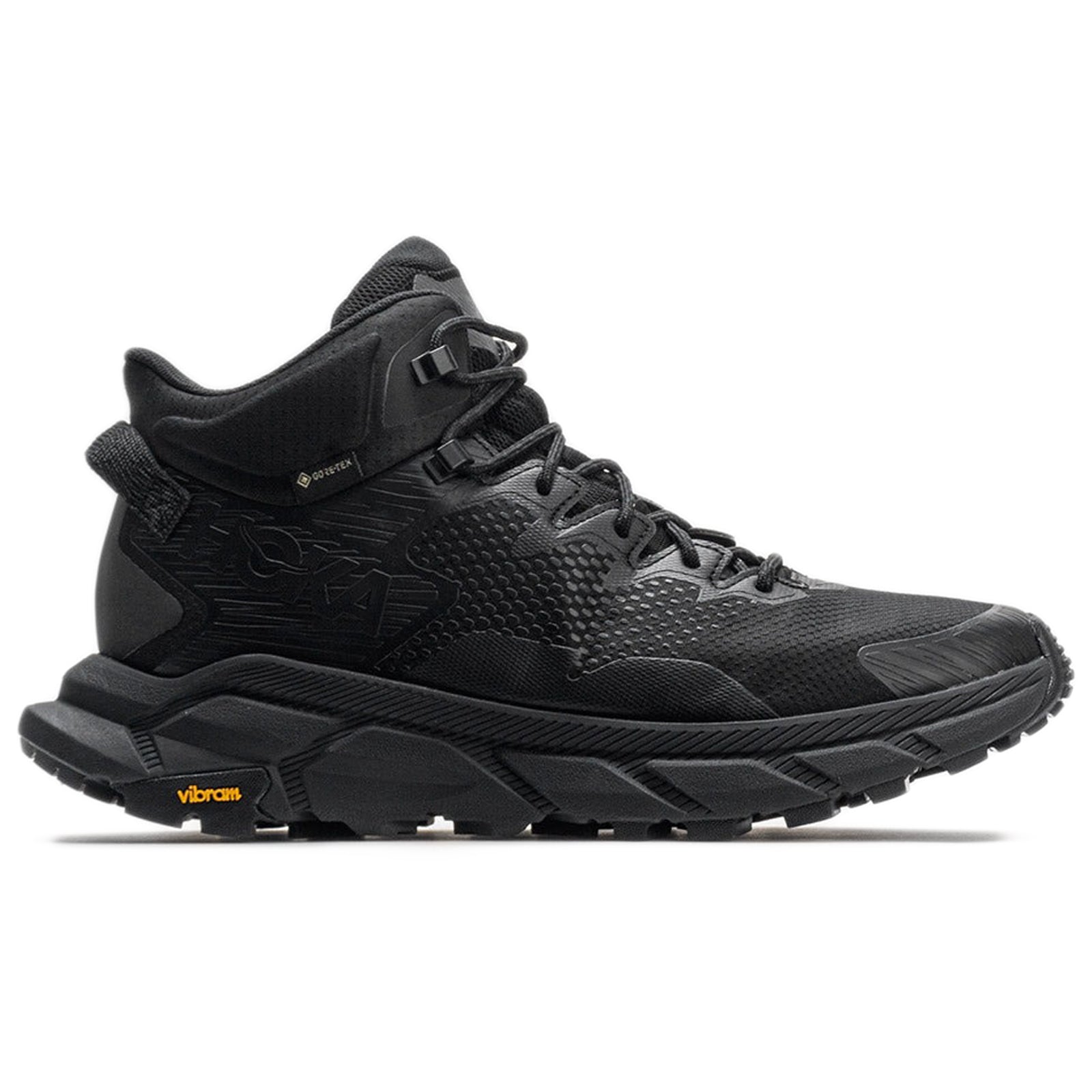 Hoka Trail Code GTX 1123165-BRVN Textile Synthetic Mens Boots - Black Raven - 12#color_black raven