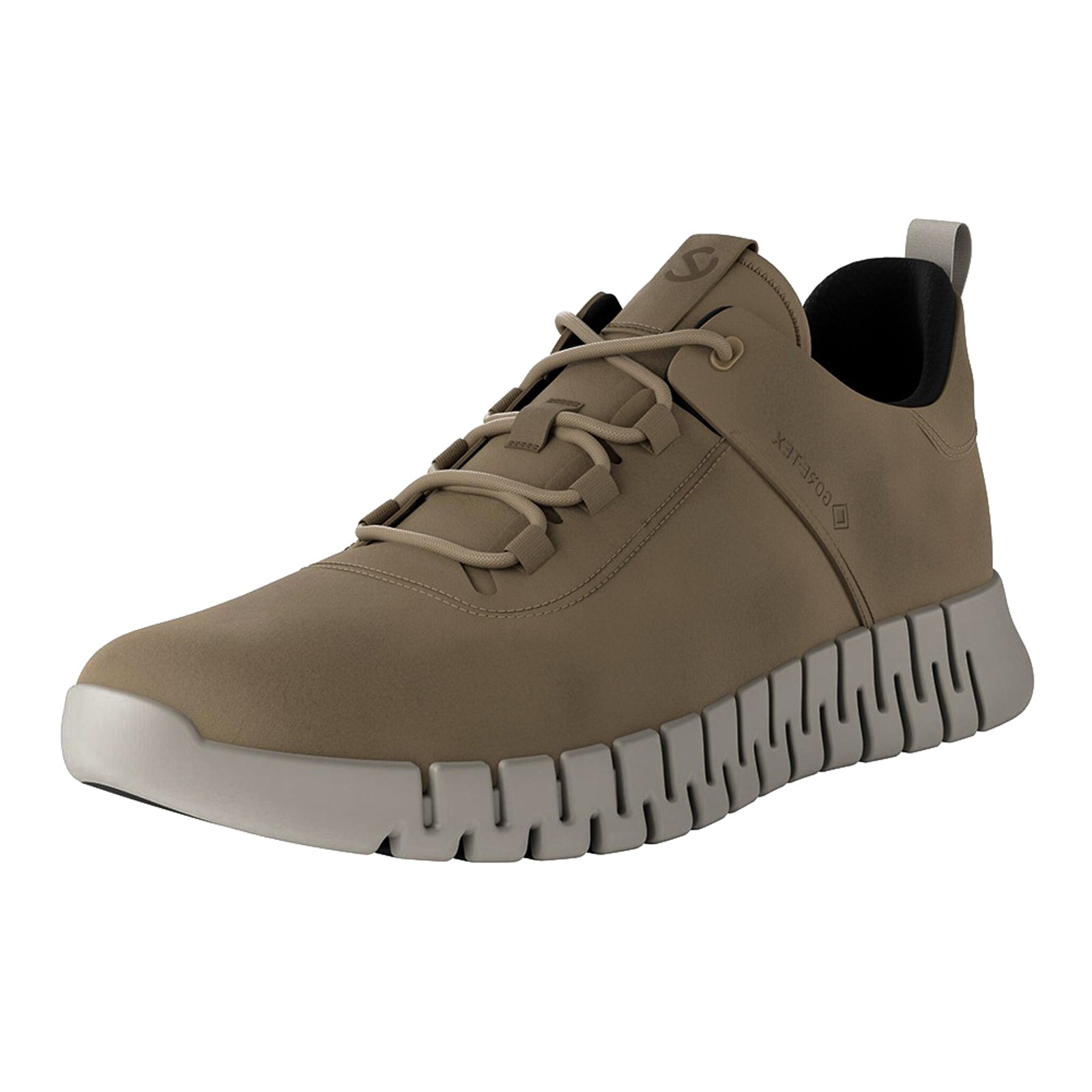 Ecco Gruuv Full Grain Leather Mens Trainers#color_nutmeg brown