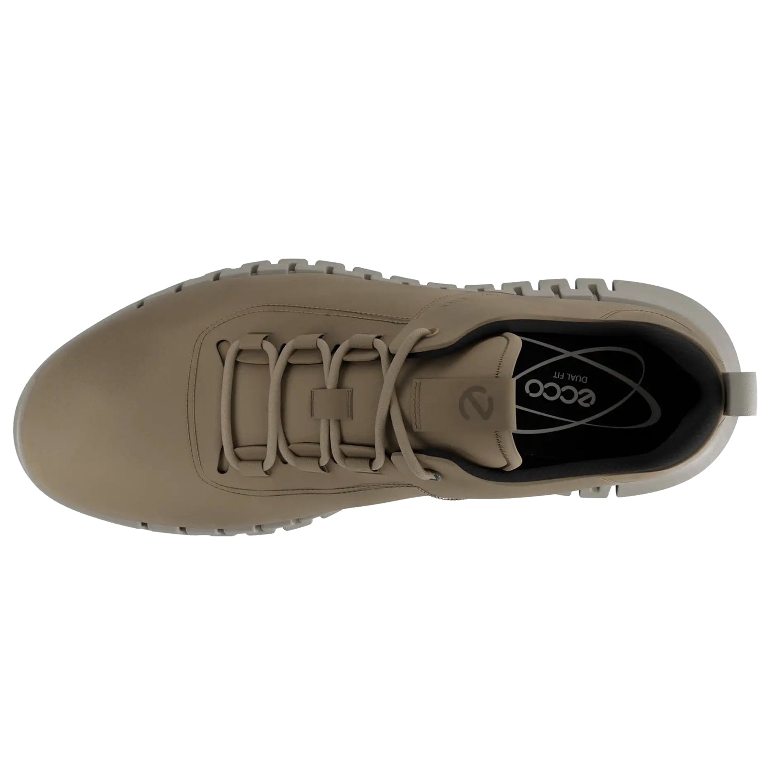 Ecco Gruuv Full Grain Leather Mens Trainers#color_nutmeg brown