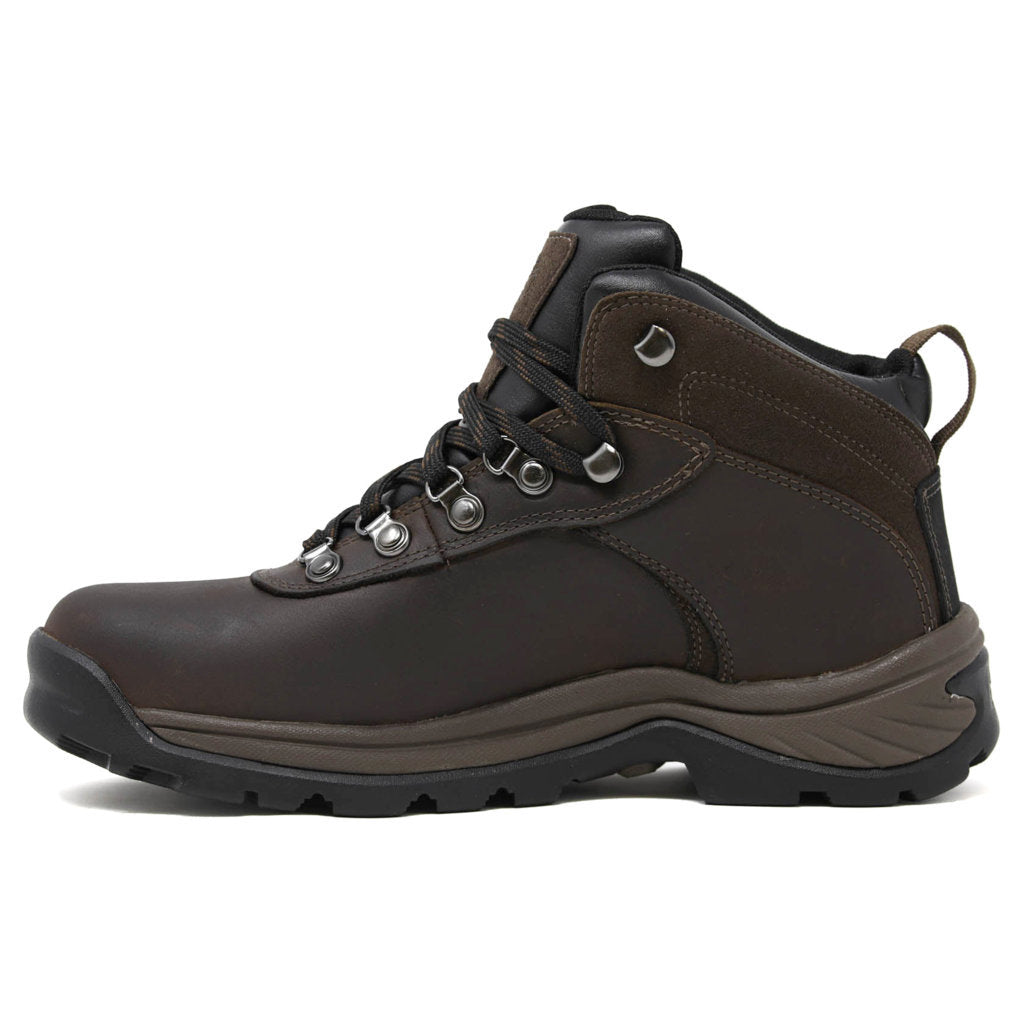 Timberland Flume Mid WP Full Grain Leather Mens Boots#color_dark brown