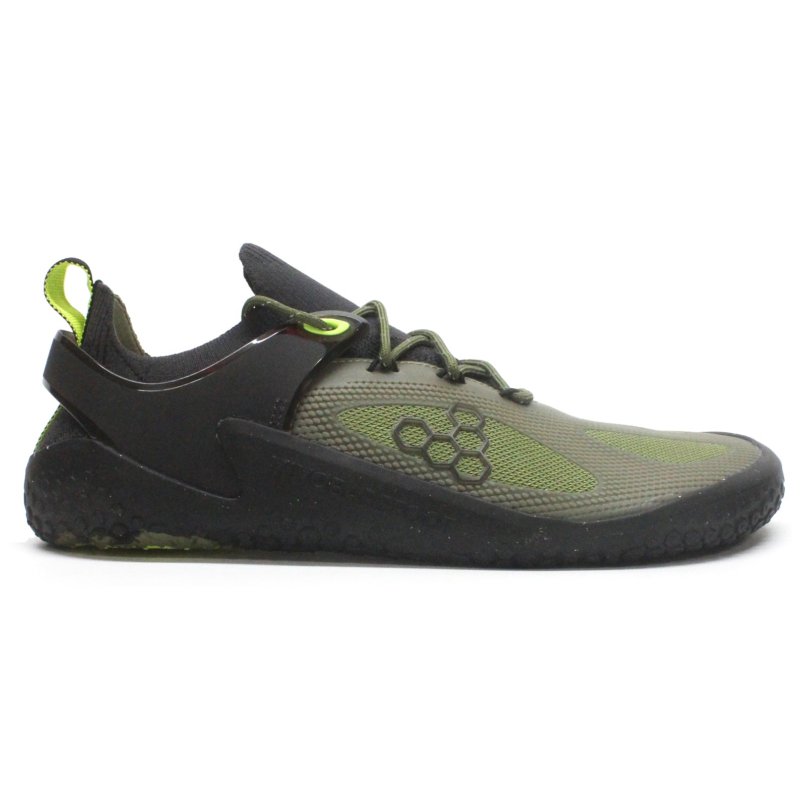 Vivobarefoot M Strength Textile Synthetic Mens Trainers#color_forest green acid lime