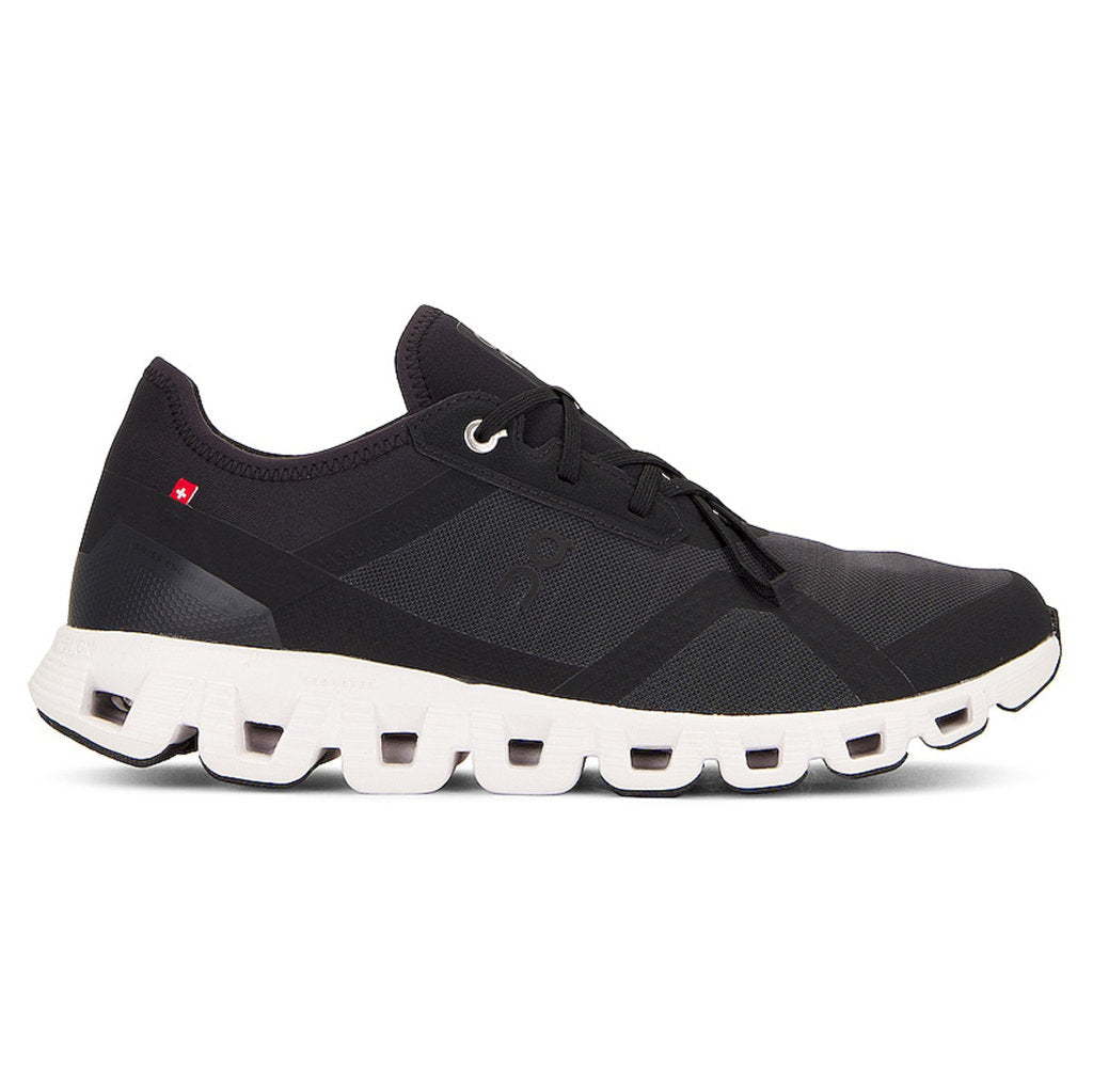 On Cloud X 3 AD Textile Synthetic Mens Trainers#color_black white