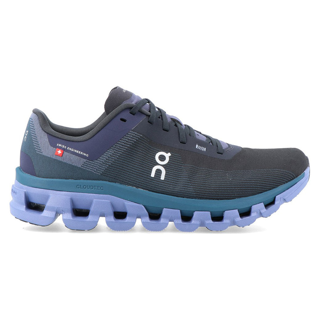 On Cloudflow 4 Textile Synthetic Mens Trainers#color_black storm