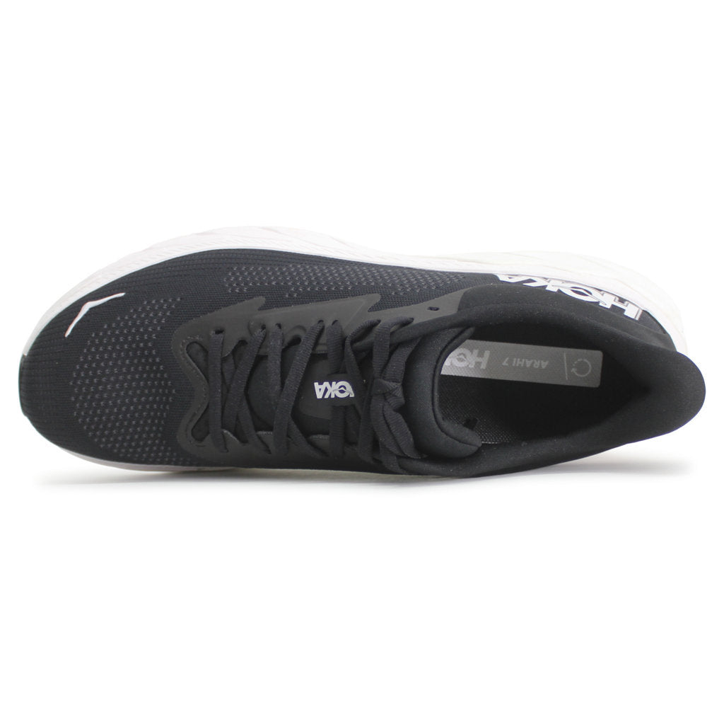 Hoka One One Arahi 7 Textile Mens Trainers#color_black white