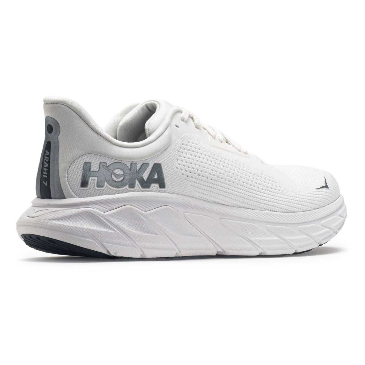 Hoka Arahi 7 Textile Men's Running Shoes - UK 9 - US 9.5 Men - EU 43 1/3#color_blanc de blanc steel wool