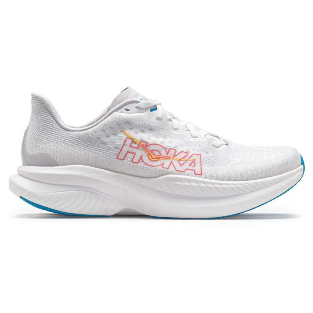 Hoka One One Mach 6 Textile Womens Trainers#color_white nimbus cloud