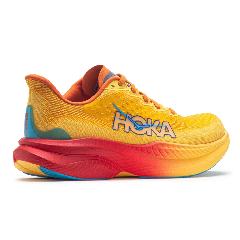 Hoka One One Mach 6 Textile Womens Trainers#color_poppy squash