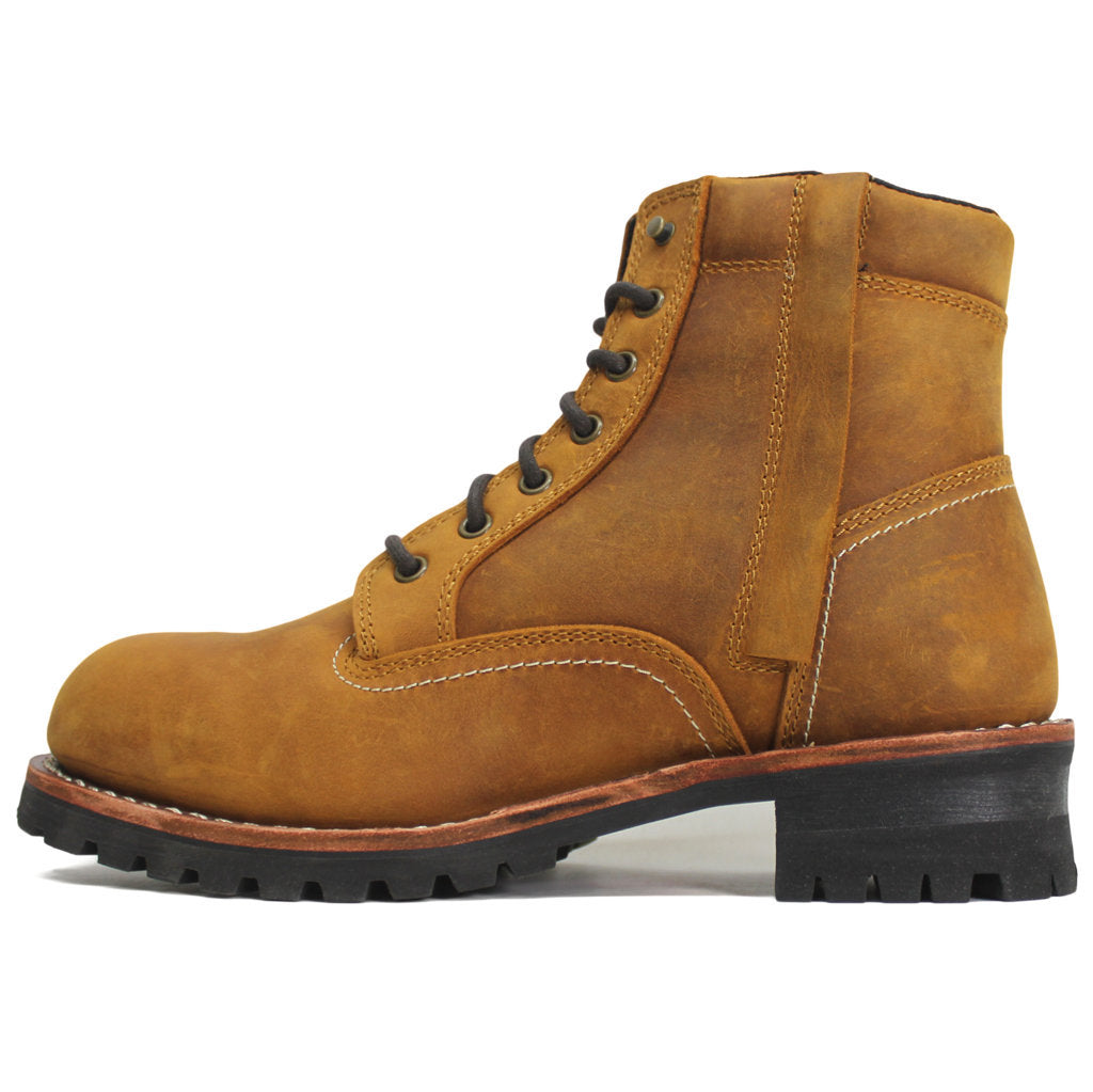 Harley Davidson Bentler 6 Inch Full Grain Leather Mens Boots#color_brown