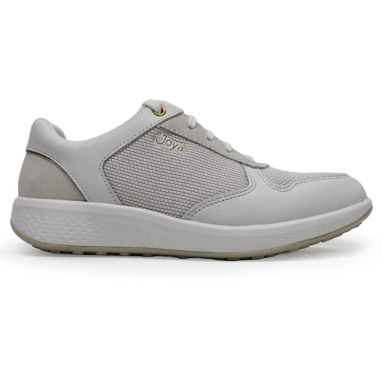 Joya Britt Leather Womens Trainers#color_white