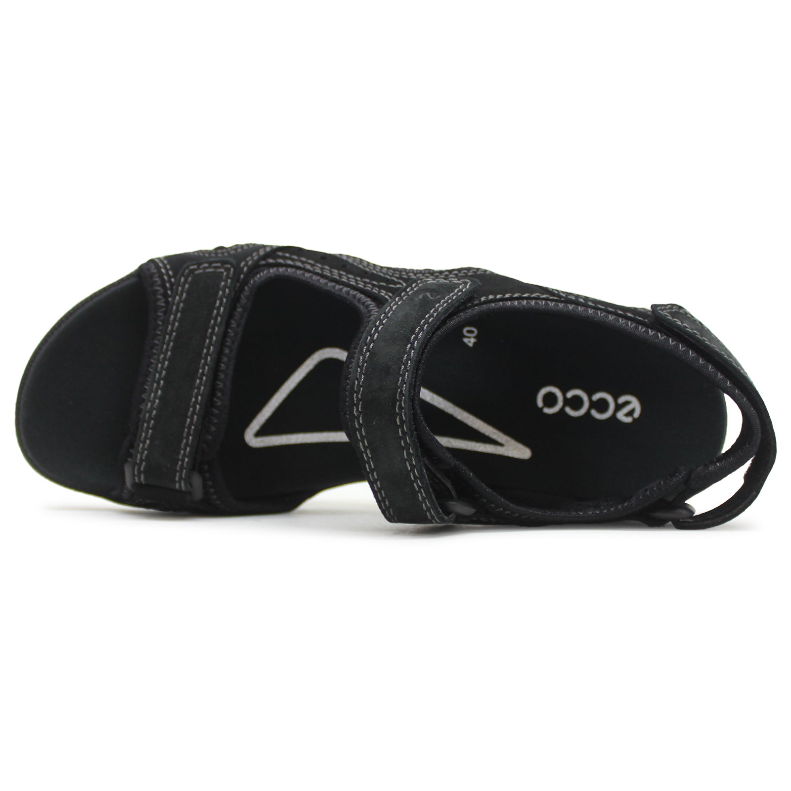 Ecco Onroads Leather Textile Womens Sandals#color_black