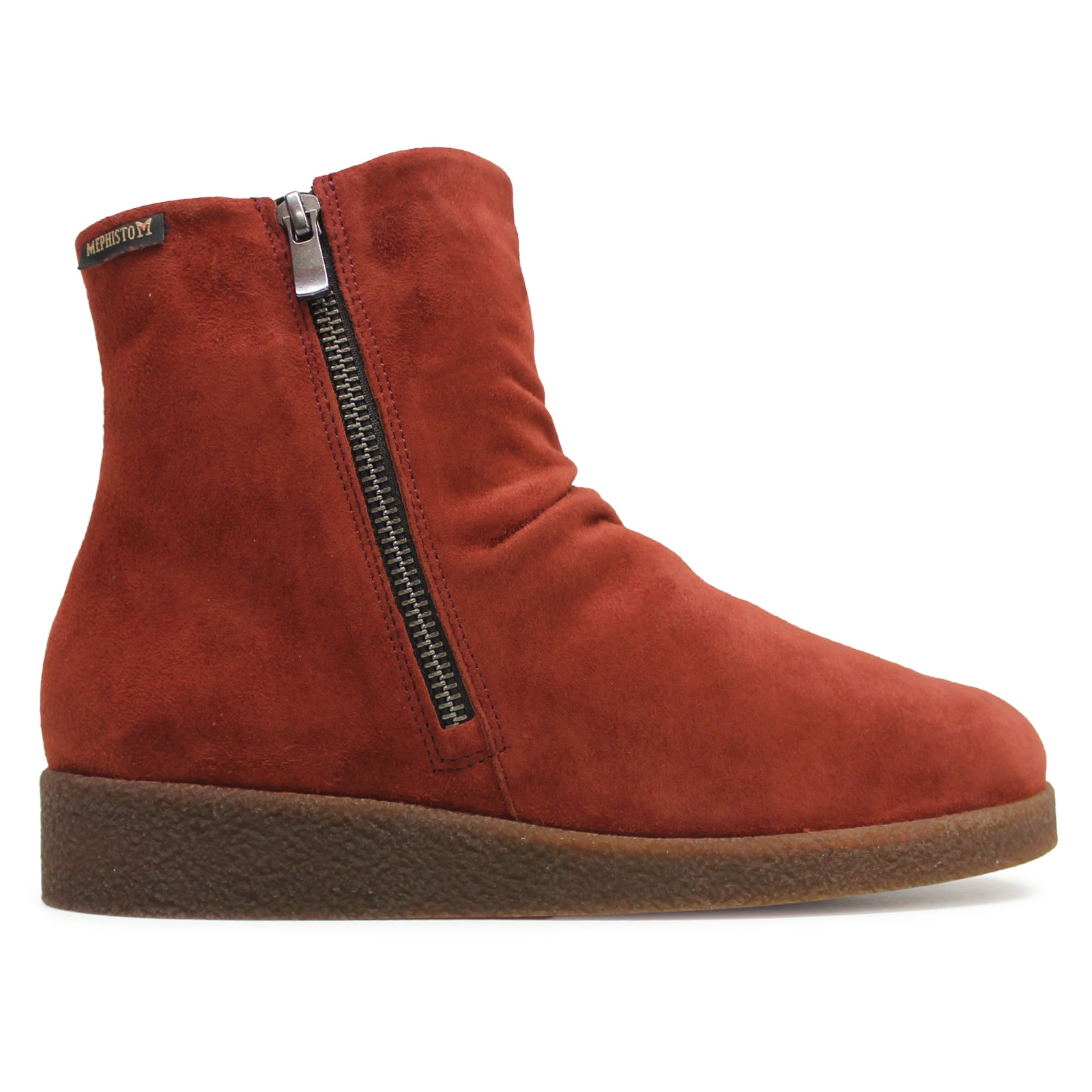 Mephisto Cassandra Leather Womens Boots#color_rust