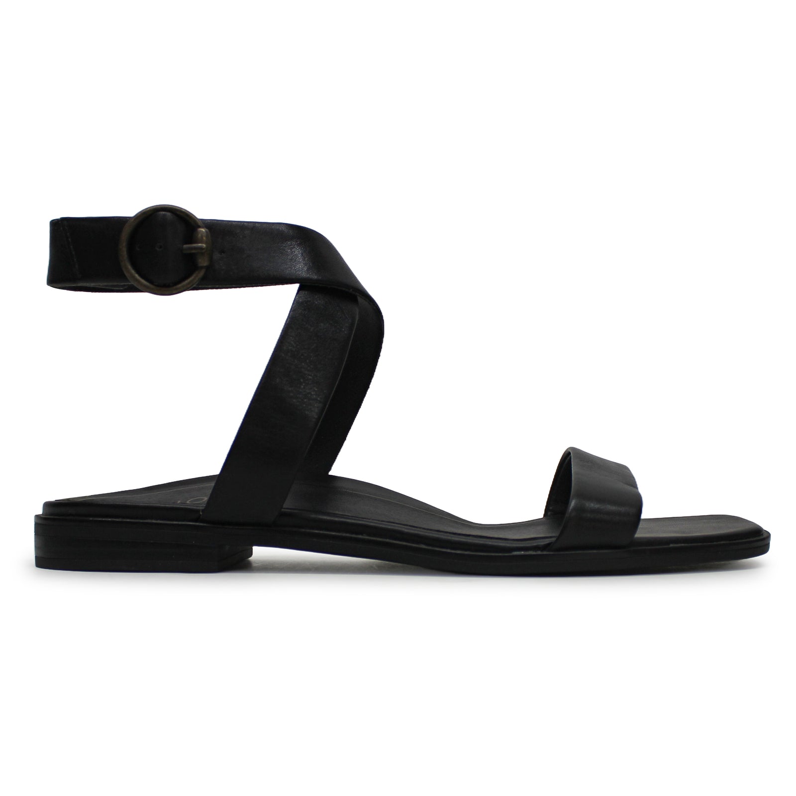 Vionic Anaya Leather Womens Sandals#color_black