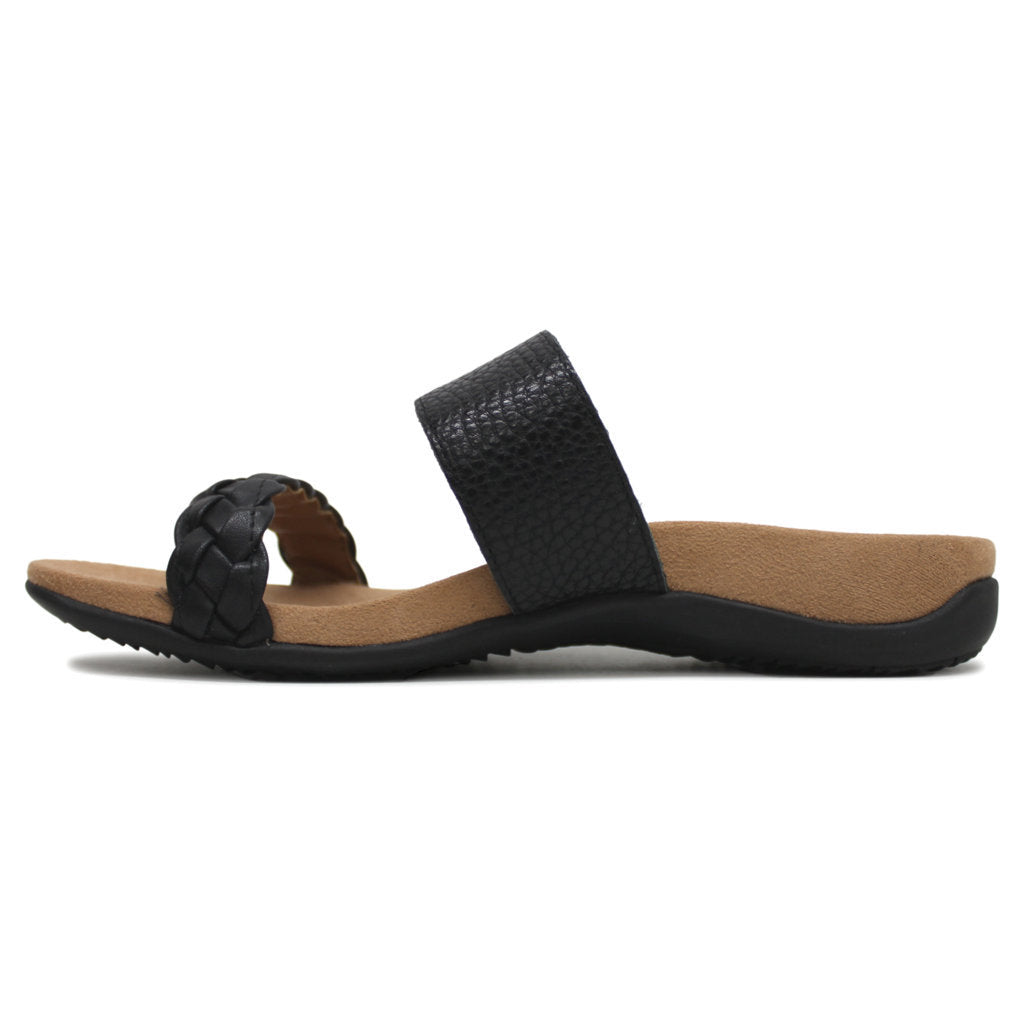 Vionic Jeanne Leather Womens Sandals#color_black