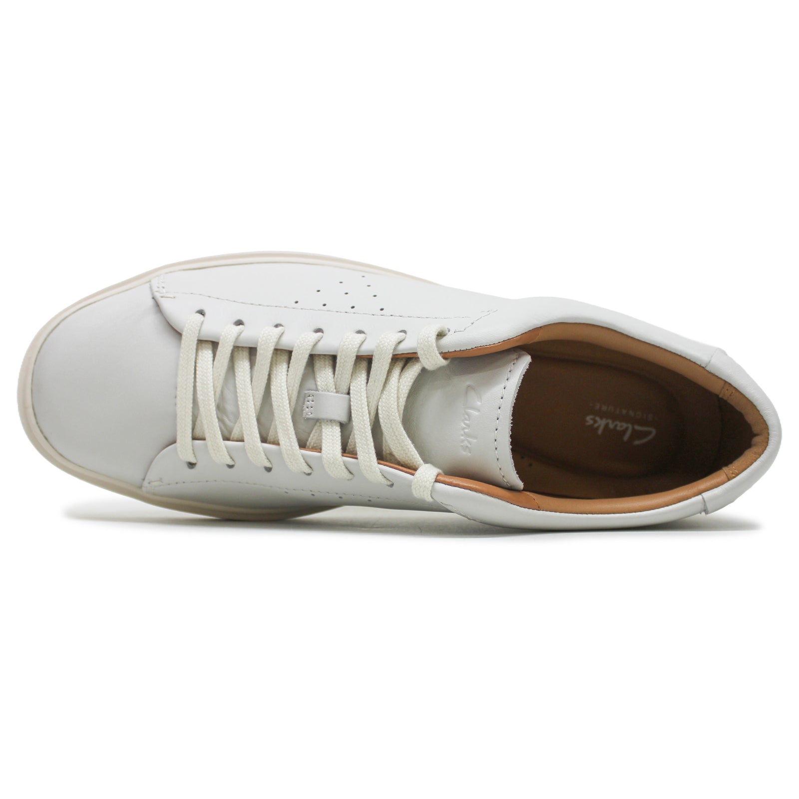 Clarks Craft Swift Leather Mens Trainers#color_white