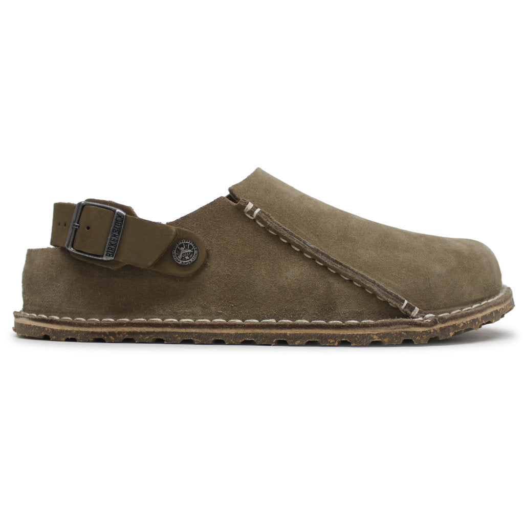 Birkenstock Lutry Premium Suede Leather Unisex Sandals#color_gray taupe