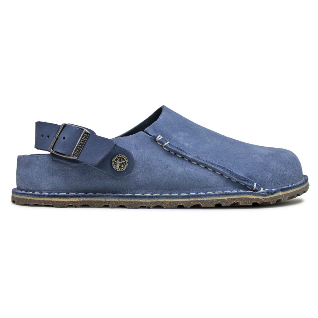 Birkenstock Lutry Premium Suede Leather Unisex Sandals#color_elemental blue