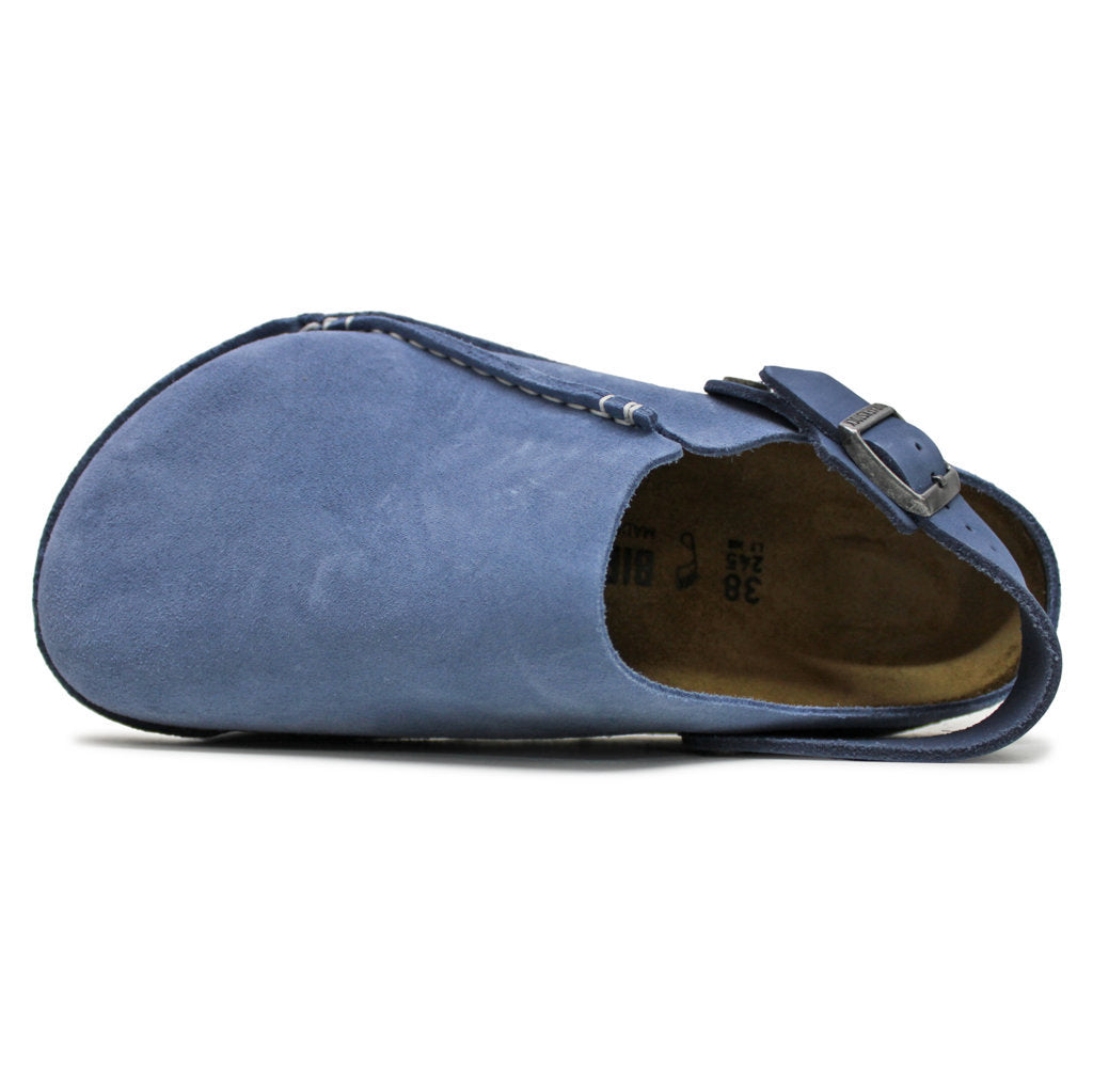 Birkenstock Lutry Premium Suede Leather Unisex Sandals#color_elemental blue