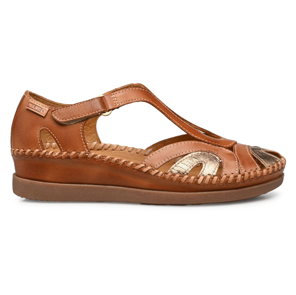 Pikolinos Cadaques W8K-1569 Leather Womens Sandals#color_brandy